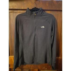 The North Face Jacket Womens Small Black Flight Series Fleece Thumb Loops Zip L
